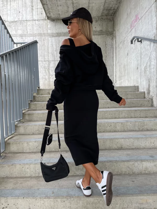 Sharon Set: Mouwloze Jurk en Hoodie